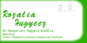 rozalia hugyecz business card